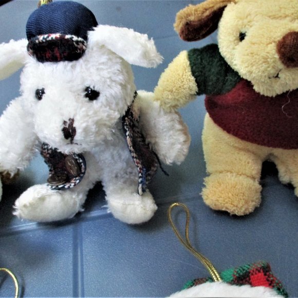 Vintage HUGFUN Set of 5 Plush Animal Ornaments - Picture 5 of 9